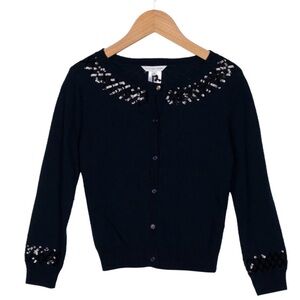 Little Marc Jacobs 
Girls' Long Sleeve Embroidered Cardigan 6T